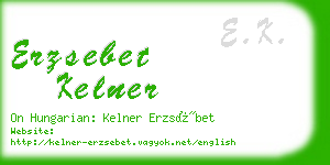 erzsebet kelner business card